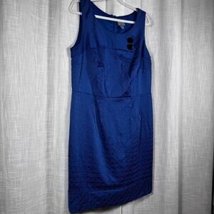 Retro Rabbit Rabbit Rabbit Dress Sz 14W Mod Geometeric Shift